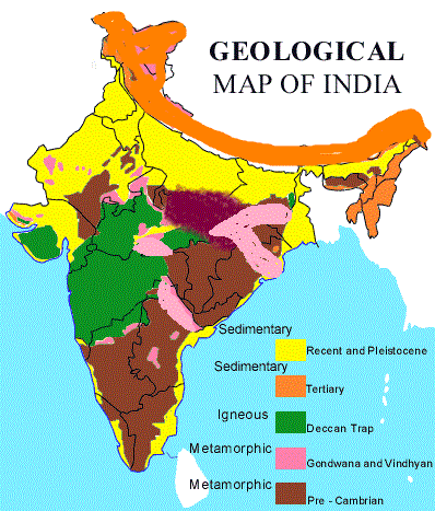 UPSC IAS GK- Indian Rock System: Archaean, Purana, Dravidian & Aryan Rock System