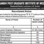 SGPGI Lucknow Recruitment 2024 Notification Out 1426 Group