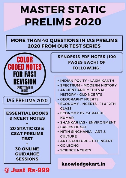 Master Static UPSC Pre 2020 - Knowledgekart Blog